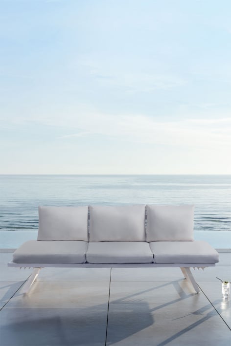 3-Sitzer-Gartensofa Libanc, verstellbar - Gardenia Weiß