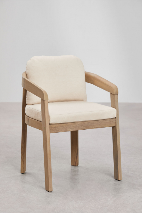 Pack mit 4 Esszimmerstühlen aus Akazienholz Uleno