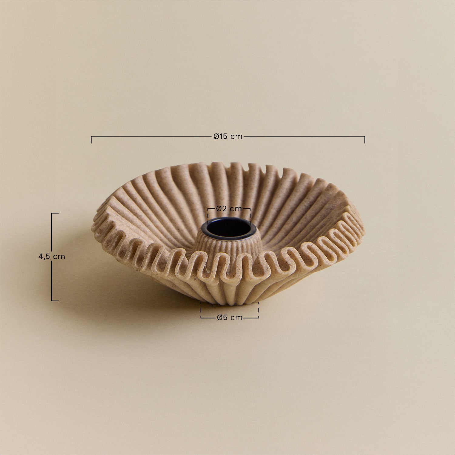 Kerzenleuchter aus Harz Ø15 cm Irente, MAßE