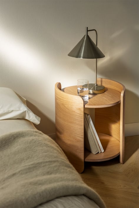 Pack mit 2 Nachttischen Ø45 cm aus Adelis-Holz