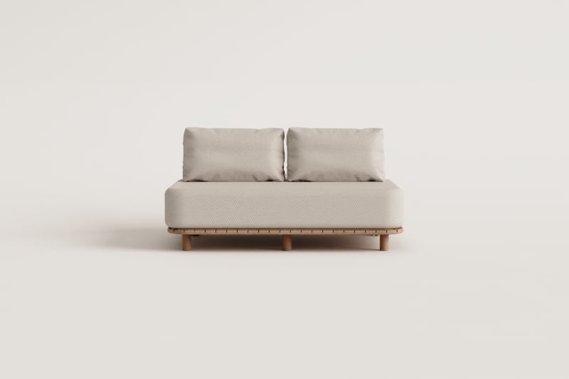 2-Sitzer-Gartensofa aus Akazienholz Portet