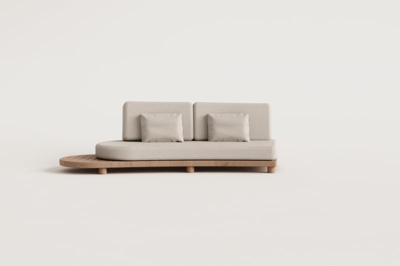 Jerome 2-Sitzer-Gartensofa links aus Akazienholz