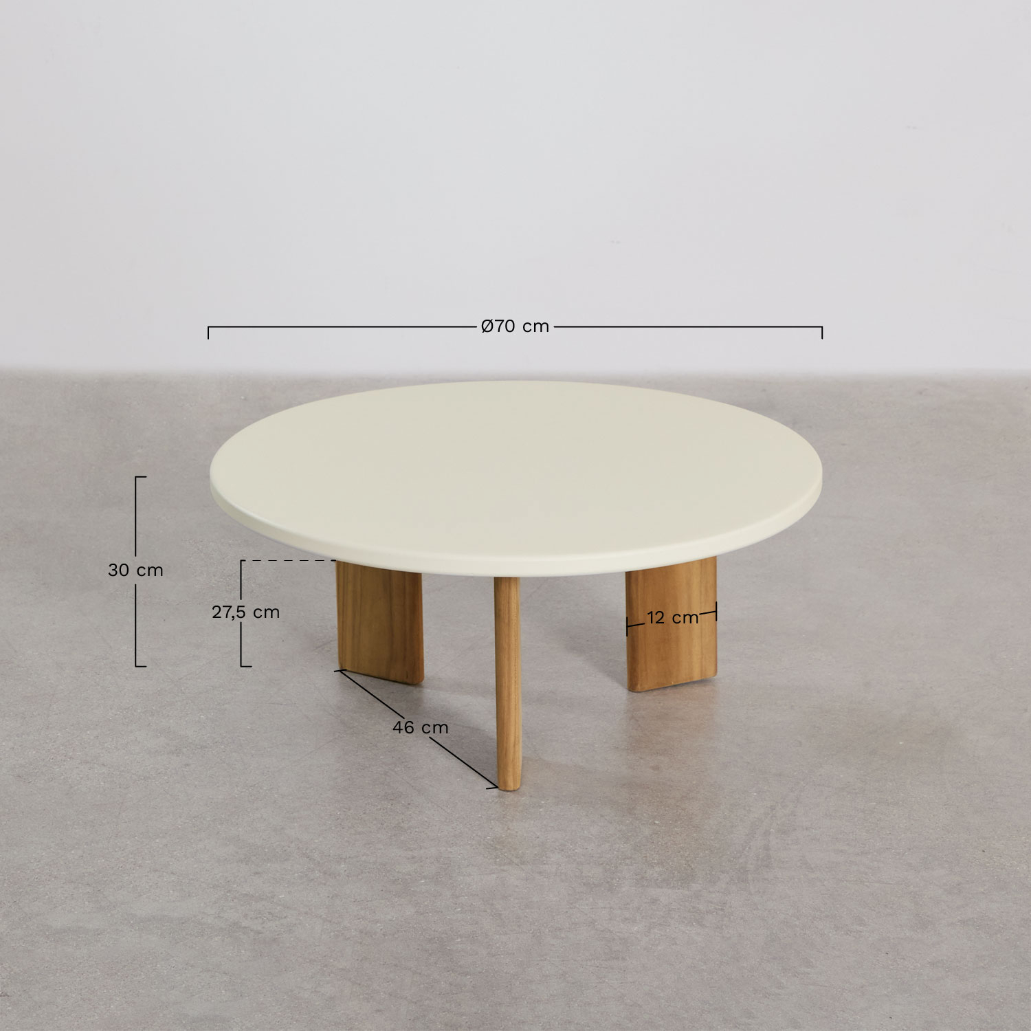 Wohnzimmerset mit 3-Sitzer-Sofa aus Bouclé-Stoff und 2 Couchtischen aus Aluminium Yervin, MAßE