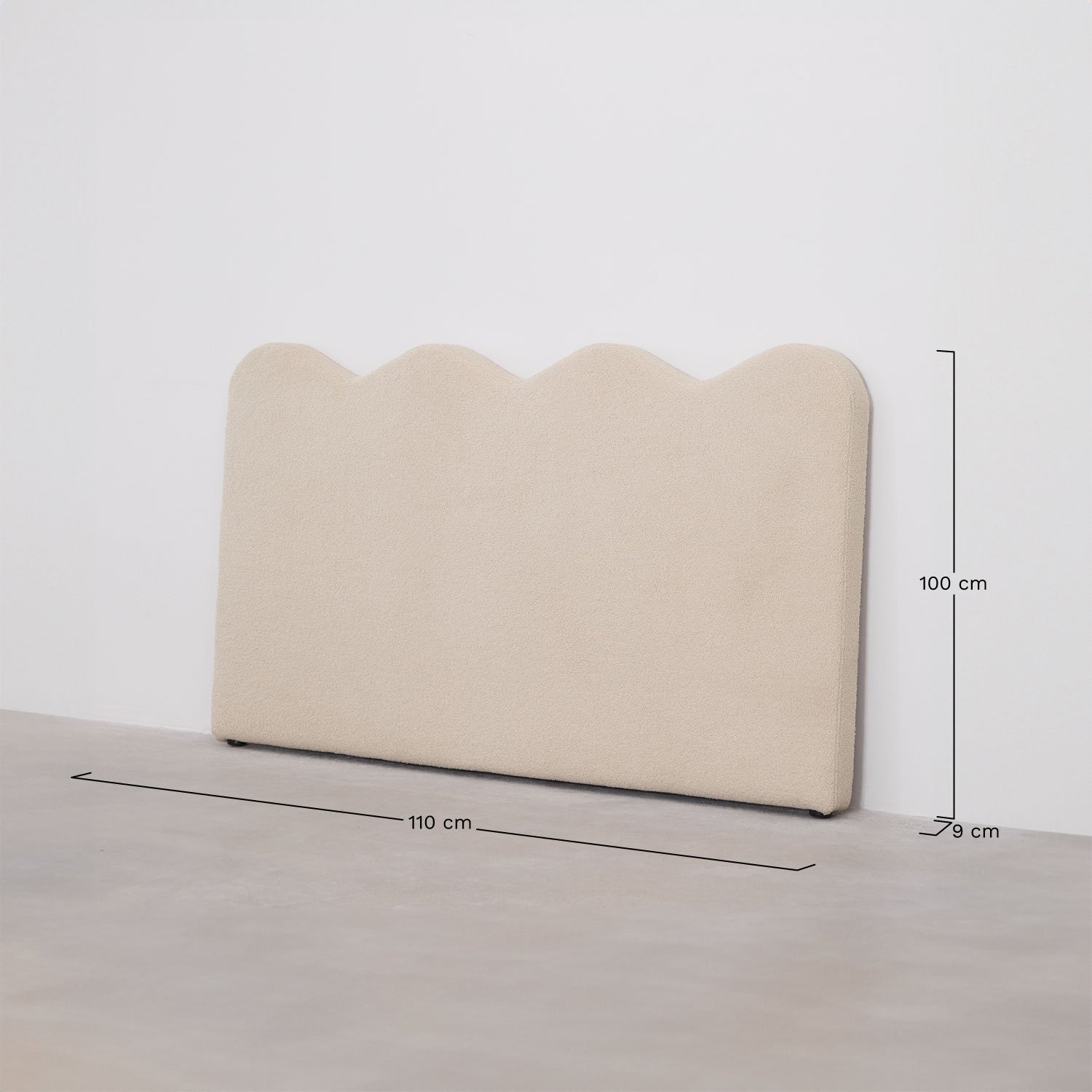 Fausto 110 cm Schaffell-Kopfteil, MAßE