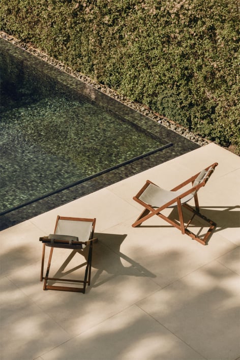 Klappbare Hängematte mit Kissen aus Holz Kardis