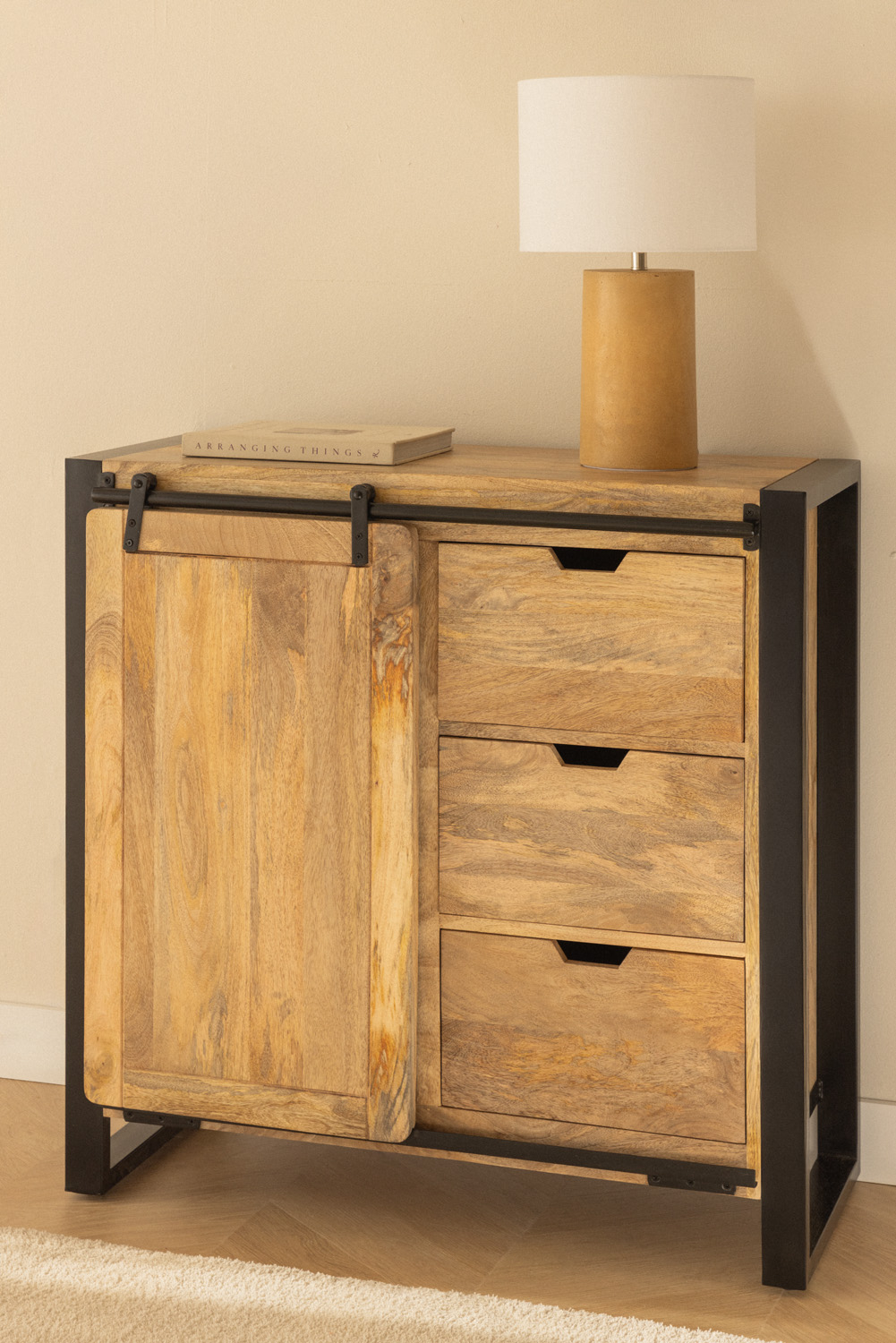 Sideboard 90x45 cm aus Mangoholz Kiefer