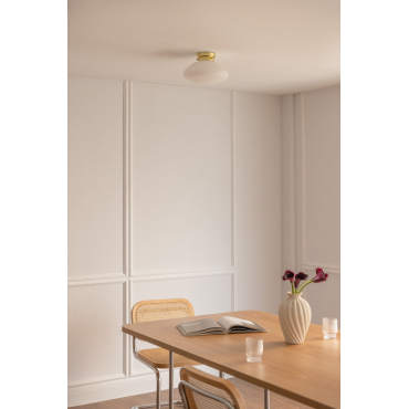 Lindby plafondlamp Hildur, 28,5 cm, amber, glas