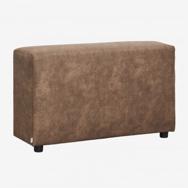 Hohe Linke Armlehne (↑65 Cm) Für Modulares Sofa Bruna Braunes Kaffee-wildleder - Sklum