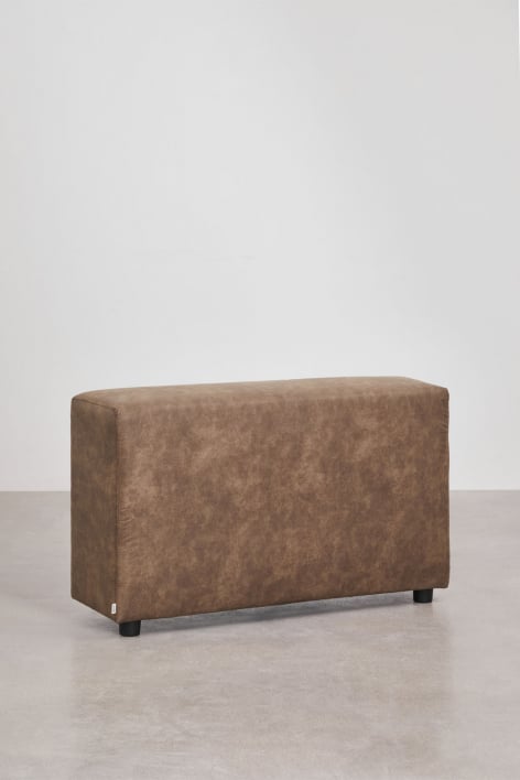 Hohe rechte Armlehne ↑65 cm für modulares Sofa Bruna - Braunes Kaffee-Wildleder