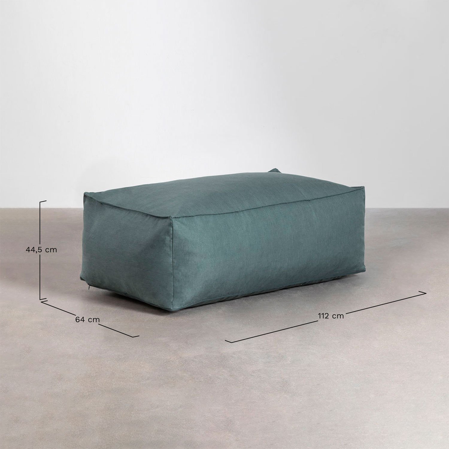 Pouf 110x65 cm en tela Dojans, MAßE