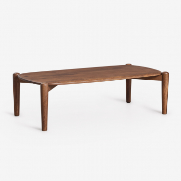 Rechteckiger Couchtisch 120x60 Cm Aus Mangoholz Gina Dunkler Griff Holz - Sklum