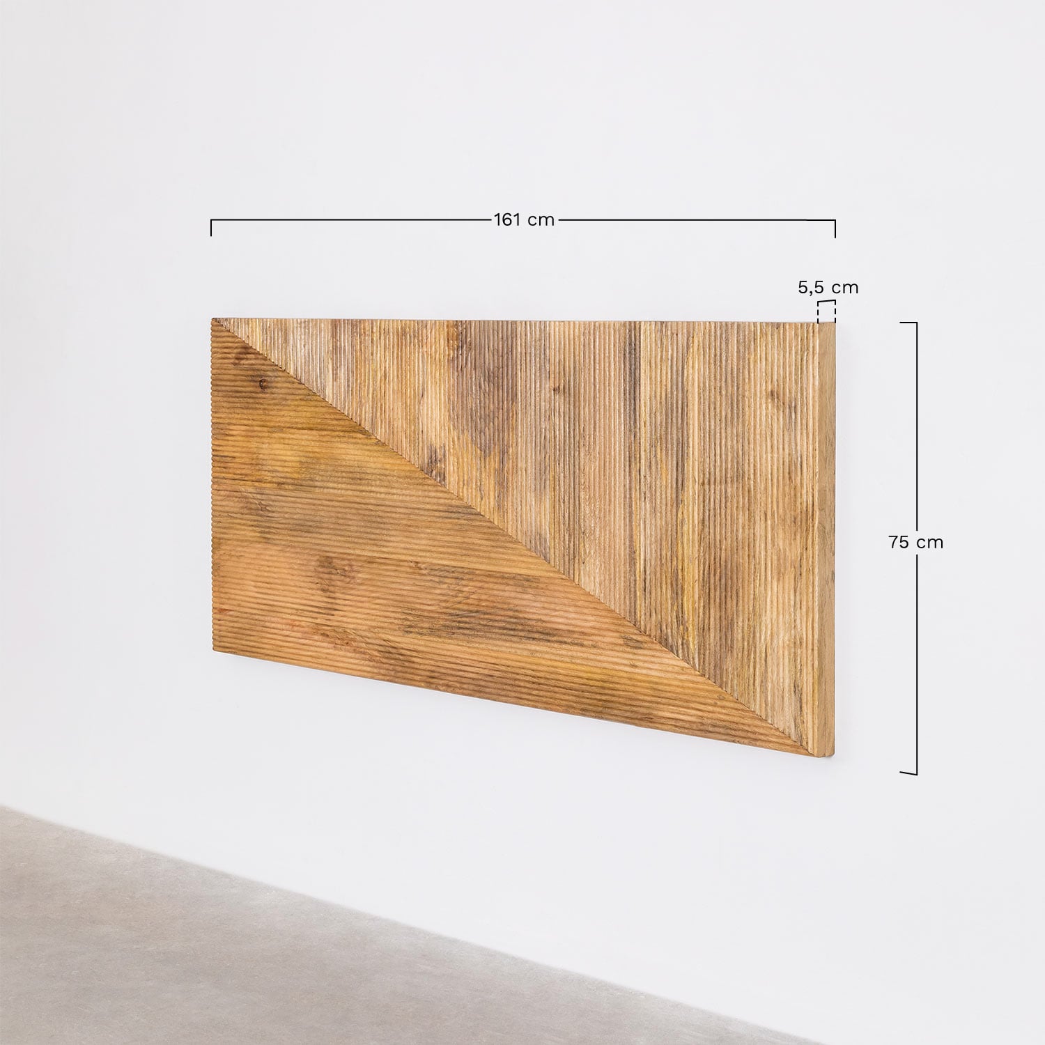 Kopfteil für 150 cm breites Bett im Baty Design aus Mangoholz   , MA&szlig;E