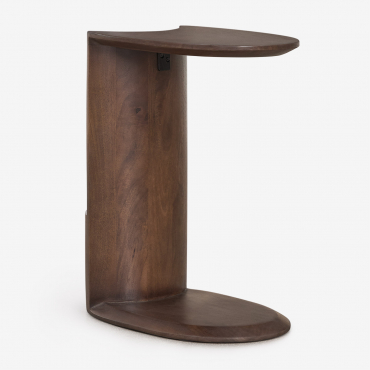 Kenoly Holz Beistelltisch 45x30 Cm Dunkler Griff Holz - Sklum