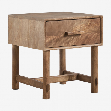 Nachttisch 45x45 Cm Aus Aloma-mangoholz Mango-holz - Sklum