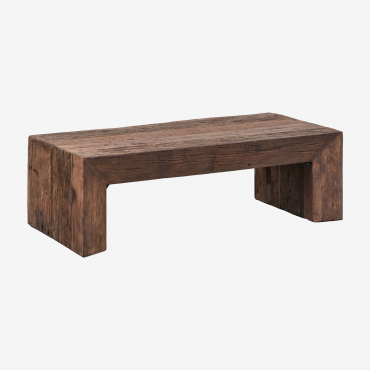 Rechteckiger Couchtisch 120x60 Cm Aus Recyceltem Juvira-holz 120 X 60 Cm - Sklum