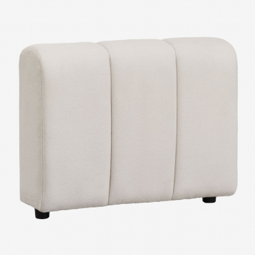Linke Armlehne Für Modulares Sofa Aus Eliot-bouclé-stoff Cremebeiger Bouclé-stoff - Sklum