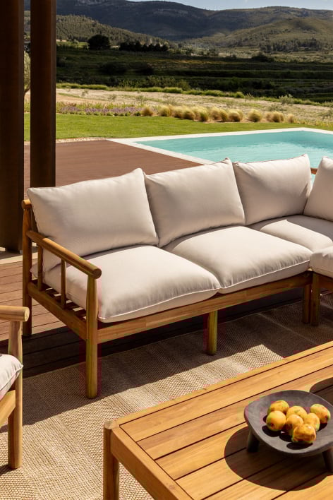 Melvin 2-Sitzer-Gartensofa aus Akazienholz