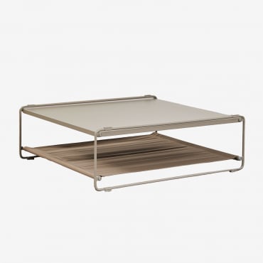 Beistelltisch Für Den Garten, Umwandelbar In Einen Hocker Aus Stahl Amaro Braun Tapioca - Braun Mokka - Sklum