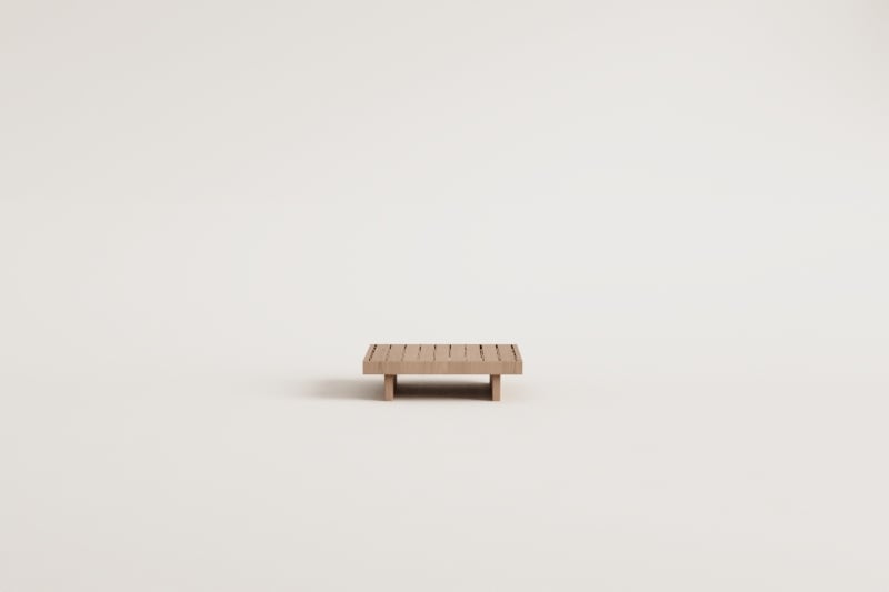 Dailin Quadratischer Garten-Couchtisch 75x75cm Akazienholz