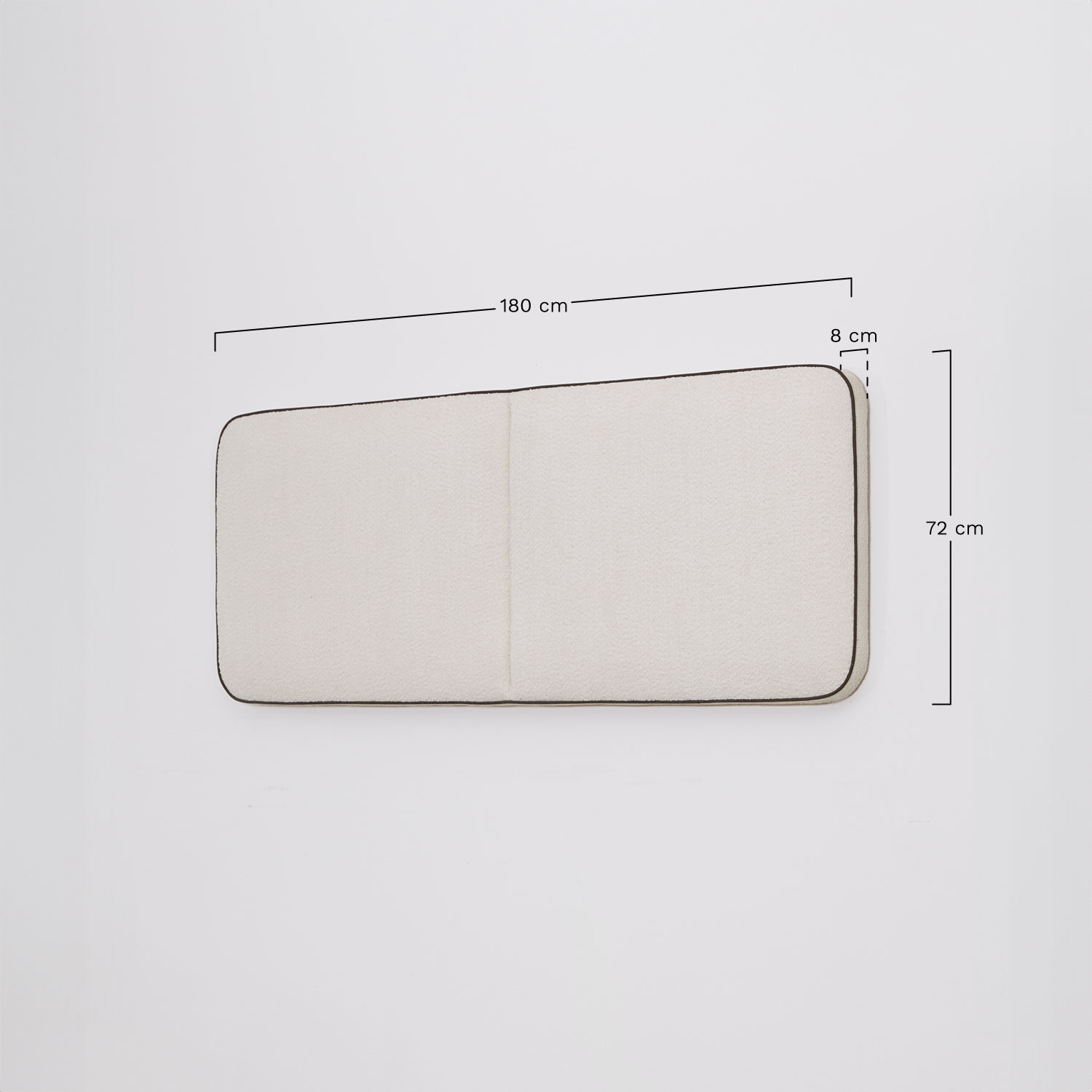 Kopfteil aus Bouclé, 180 cm, Romeo, MAßE