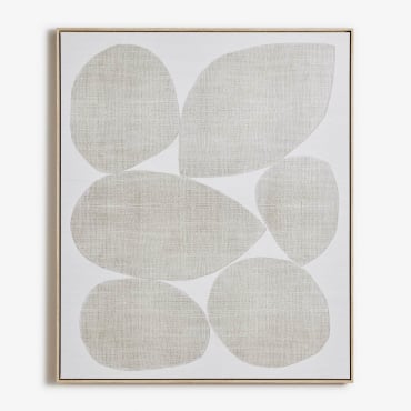 Dekoratives Gemälde 100x120 Cm Handgemalt Auf Leinwand Mivex Natürliche Farben - Sklum