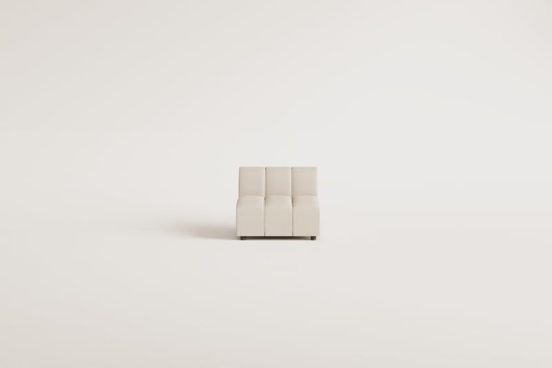 Zentrales Modul für modulares Sofa aus Bouclé-Stoff Eliot
