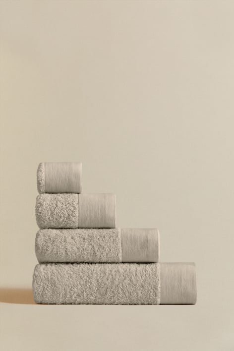 Set mit 4 Handtüchern aus Baumwolle und Leinen von Markel