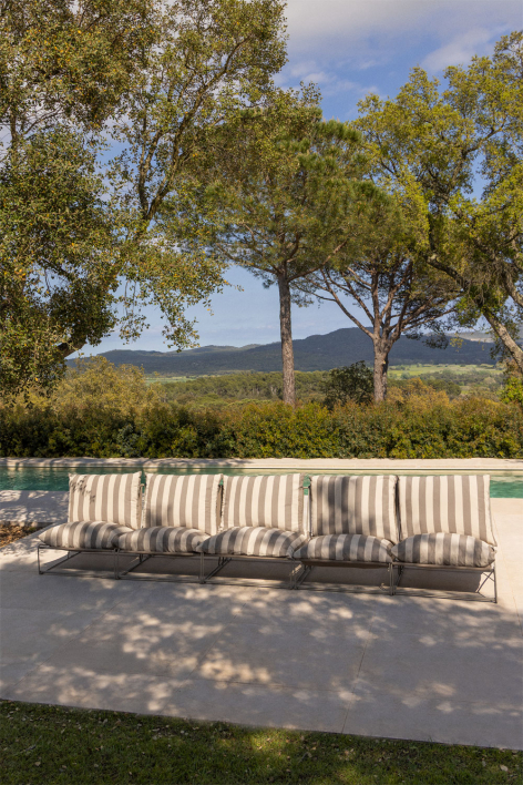 5-teiliges Amaro Gartenmodulsofa - Braun Tapioca - Braun Mokka