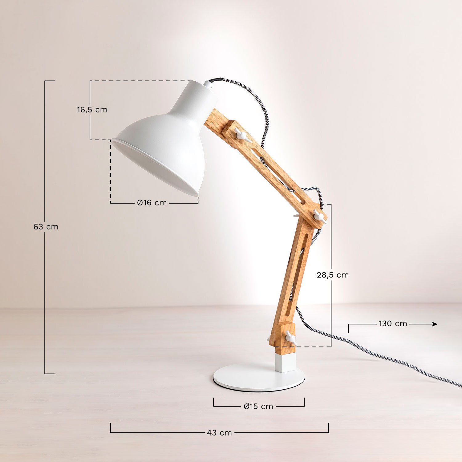 Tischlampe Deyan , MAßE