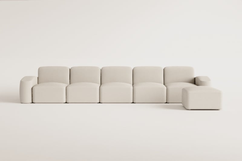 Bastian 5-teiliges modulares Sofa und Ottomane