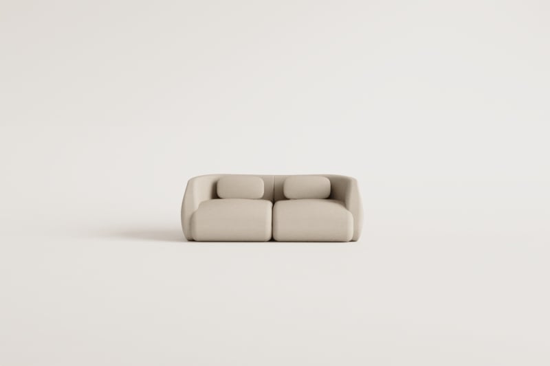 2-teiliges modulares Chenille-Sofa Coquette