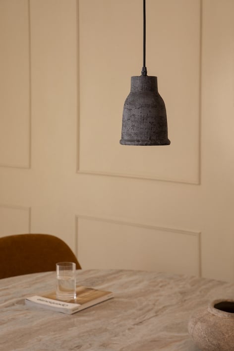 Hängende Deckenlampe aus Terrakotta Sainza - Schwarz Carbon