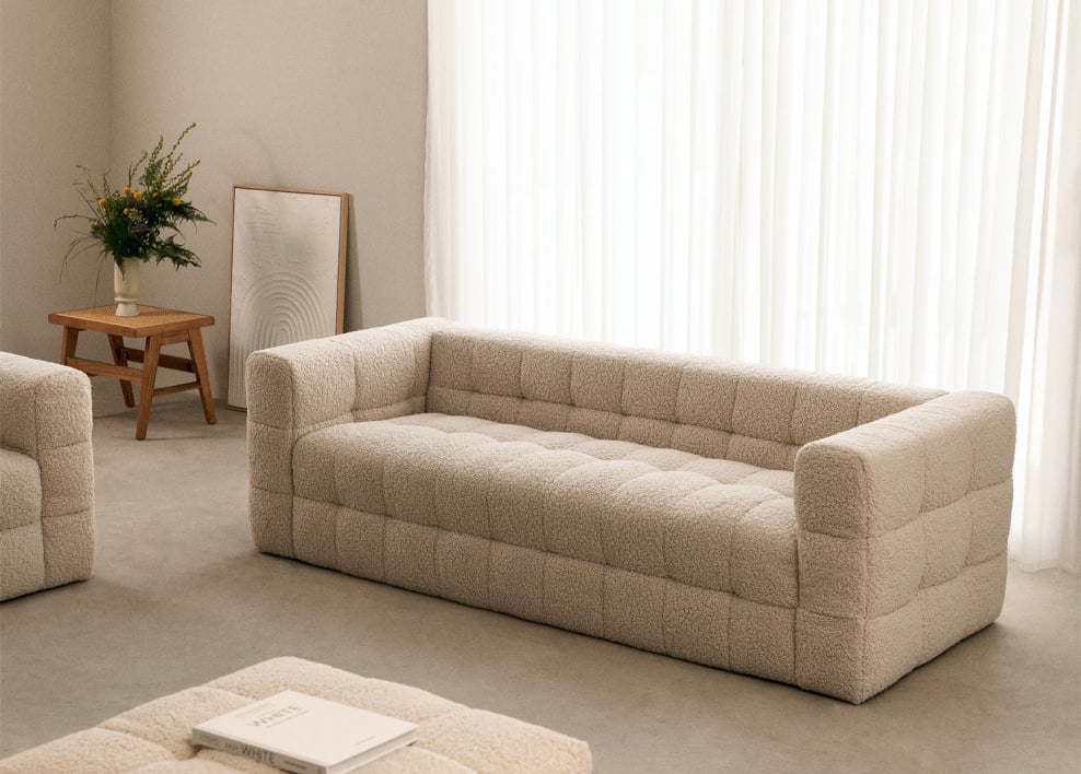 Harriet 3-Sitzer-Sofa aus Schaffell