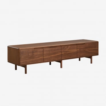 Tv-schrank Aus Holz Treveris Braun Walnuss & ↔︎ 240 Cm - Sklum