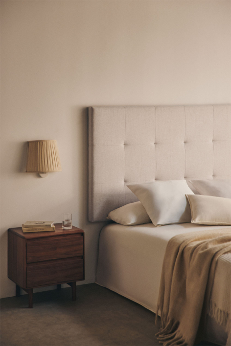 Bettkopfteil für 180 cm Bett mit Stoffbezug Beige-Creme Artur