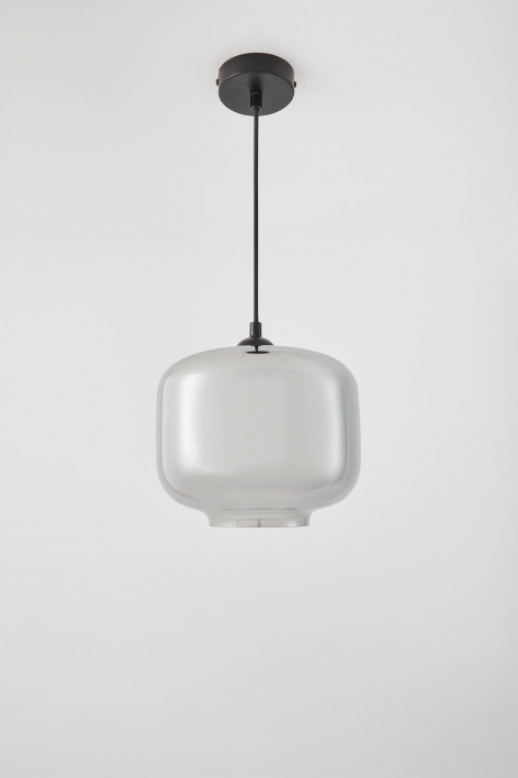 Hängende Deckenlampe aus Metall und Glas Lorain