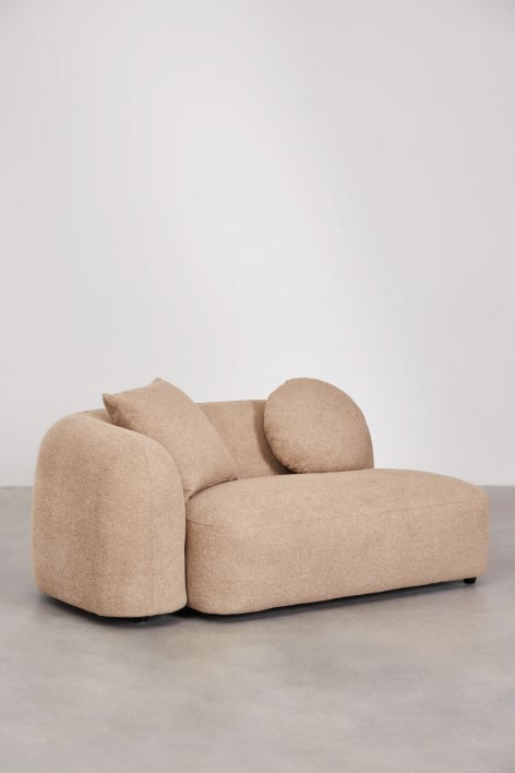 2-Sitzer-Eckmodul links für modulares Sofa aus Coco-Chenille - Latte Brown Dicker Chenille