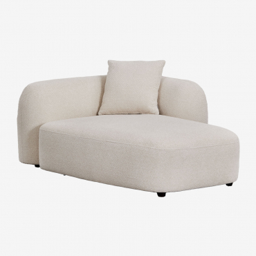 Rechtes Chaiselongue-modul Für Modulares Sofa In Chenille Coco Dickes Weißes Chenille - Sklum