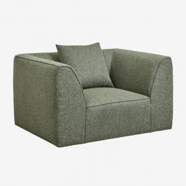 Cardea Polstersessel Bouclé Grün Salbei - Sklum