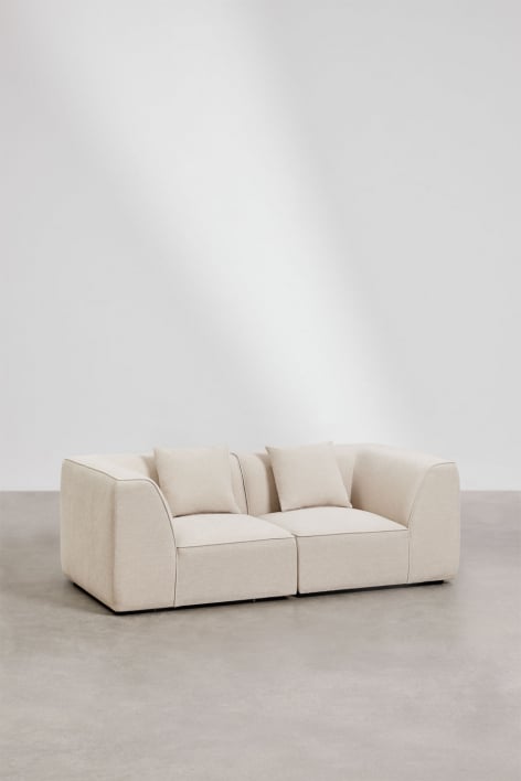 Cardea gepolstertes 2-teiliges modulares Sofa - Chenille in Creme Beige