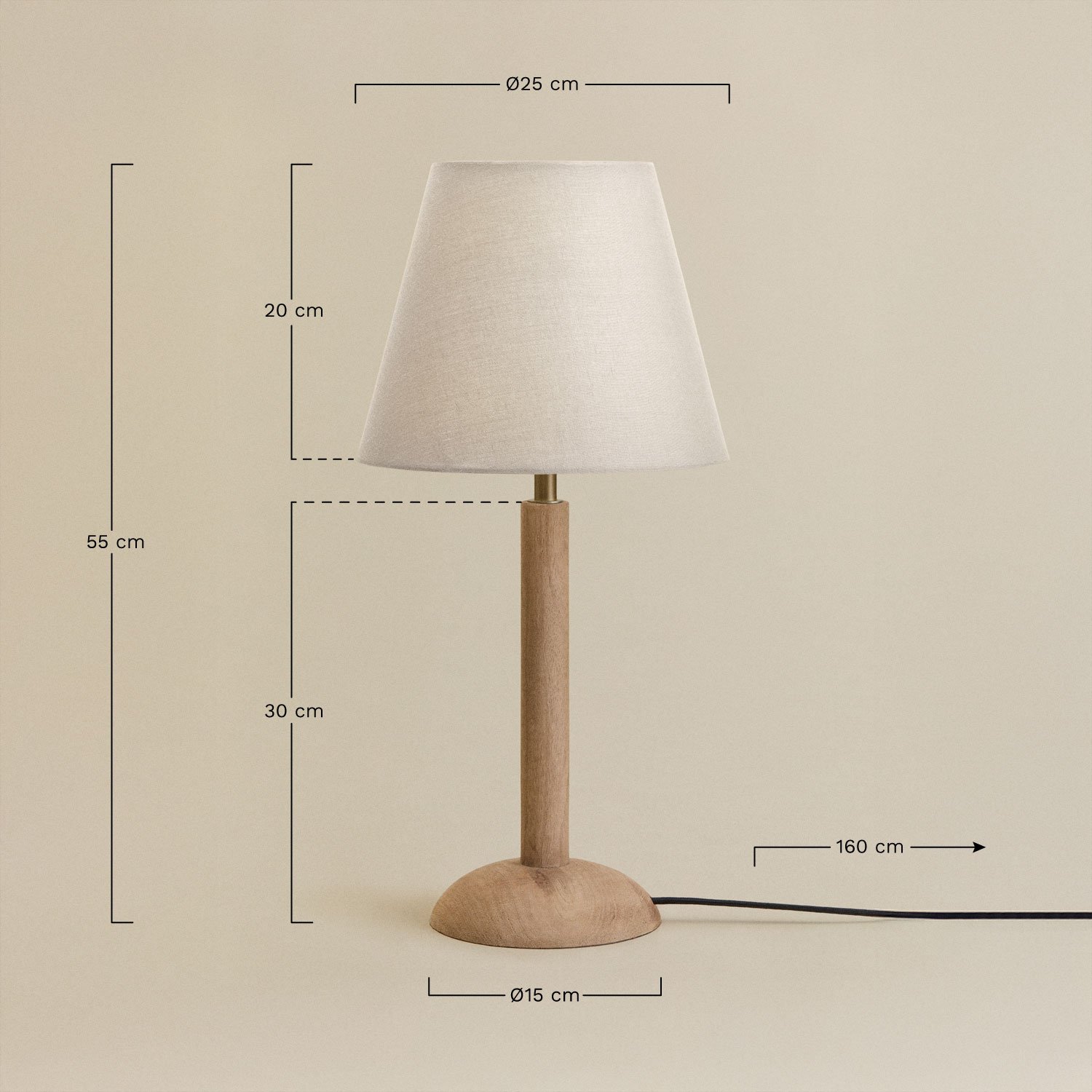 Harry Mangoholz Tischlampe, MAßE