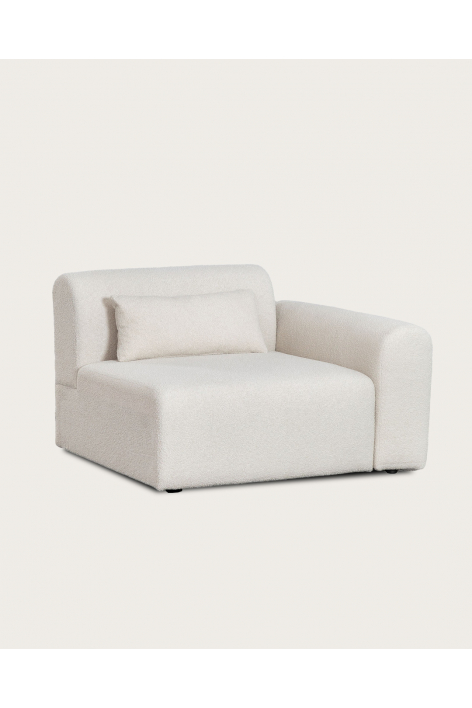 Rechtes Eckmodul für modulares Sofa in Borjan-Schaffell