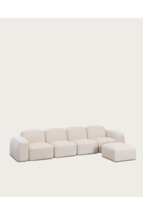 Bastian 4-teiliges modulares Sofa und Pouf