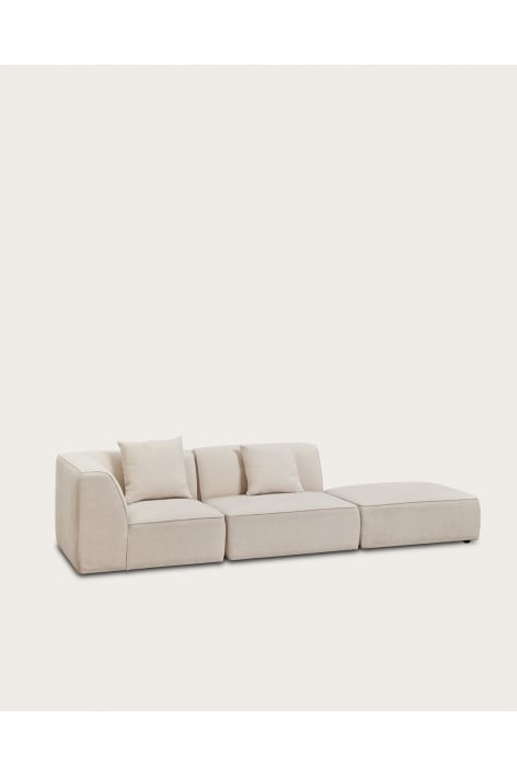 Cardea 2-teiliges modulares Ecksofa mit gepolstertem Hocker