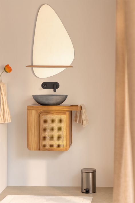 Hängendes Badezimmermöbel-Set 60x40 cm aus Teakholz Georgy - Teakholz