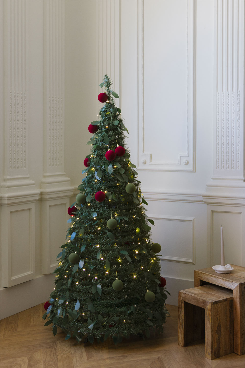 Faltbarer Weihnachtsbaum mit LED-Lichtern Taimy