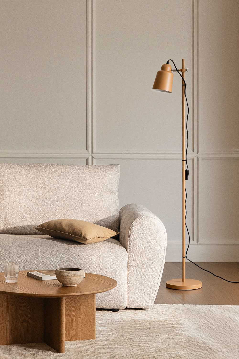 SKLUM Stehlampe Louise – Höhe 163 Cm, Farbe Mandarine Orange – Aus Eisen Mit Messing-Akzenten, E27-Fassung