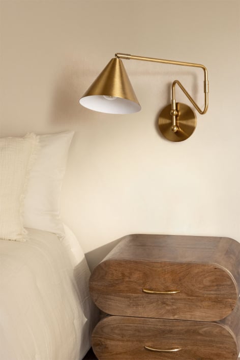 Metallisierte Wandlampe Fleka