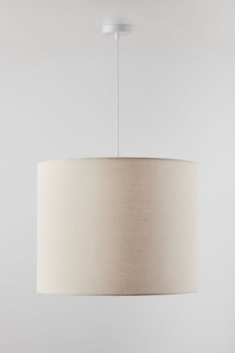 Arlina Hängelampe aus Stoff - Weiss