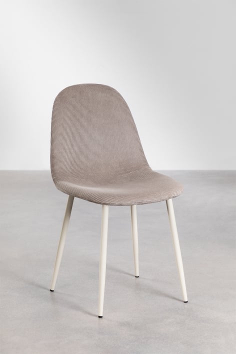 Pack mit 4 Glamm Esszimmerstühlen - Creme-Beige